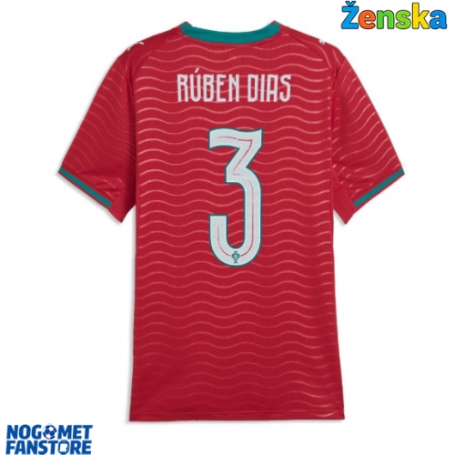 Portugal Ruben Dias #3 Domaci Dres za Ženska SP 2026 Kratak Rukav